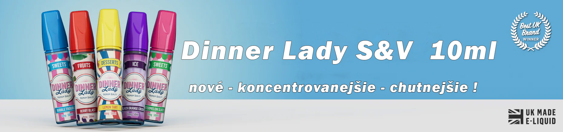 nové, koncentrovanejšie a chutnejšie aromy od Dinner lady